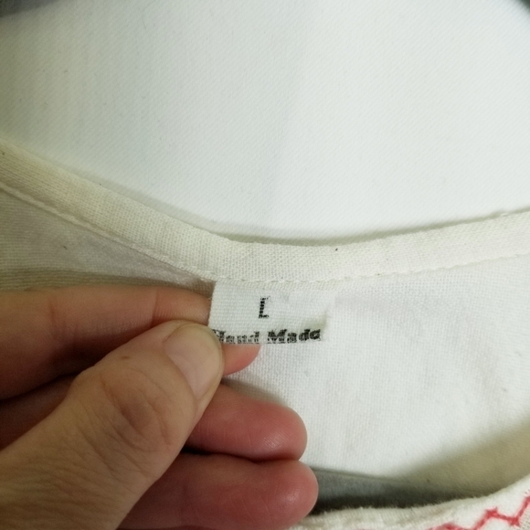 Unbranded Cinco de Mayo hand embroidered‎ Ecuador Floral cotton embroidery L - Picture 6 of 8